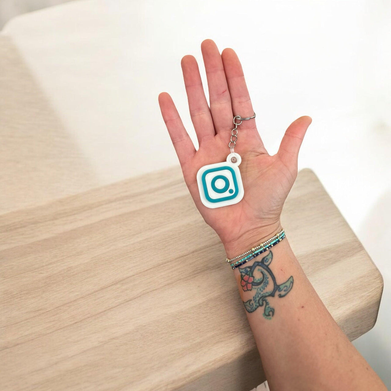 Social media keychain, nfc chip keychain