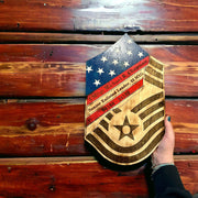 CMSgt distressed stripe, military promotion gift, retirement gift - Coastal Chaos LLC