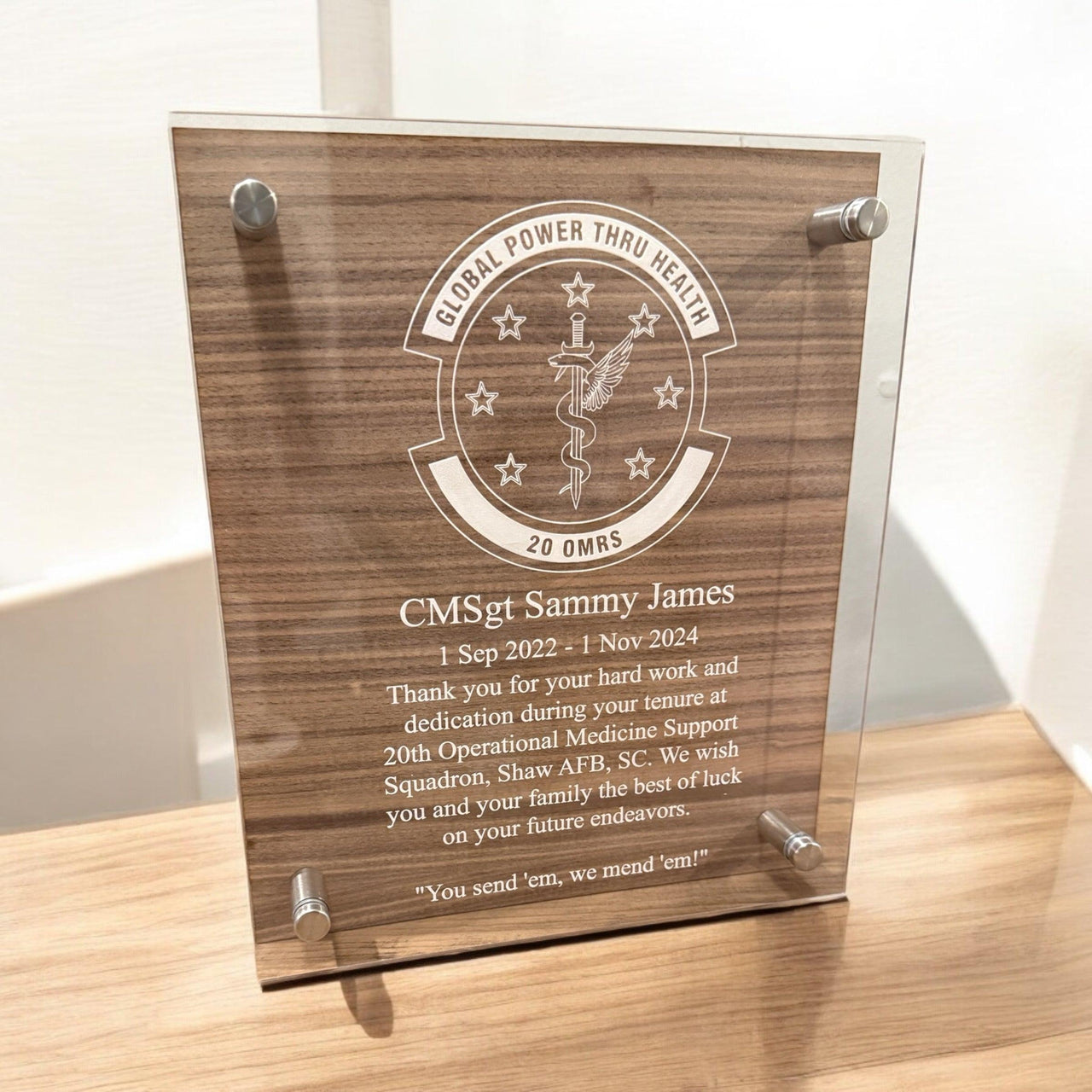 Custom plaque, going away gift, farewell gift, promotion gift, retirement gift, personalized gift