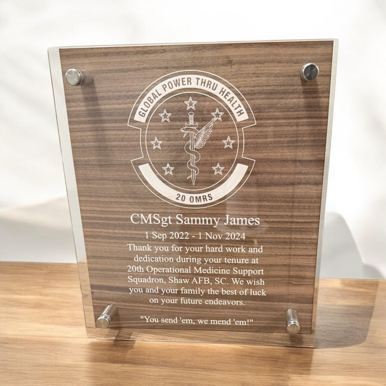 Custom plaque, going away gift, farewell gift, promotion gift, retirement gift, personalized gift