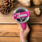 Valentines Stanley Name Plate, acrylic topper 30 or 40 oz - Coastal Chaos LLC