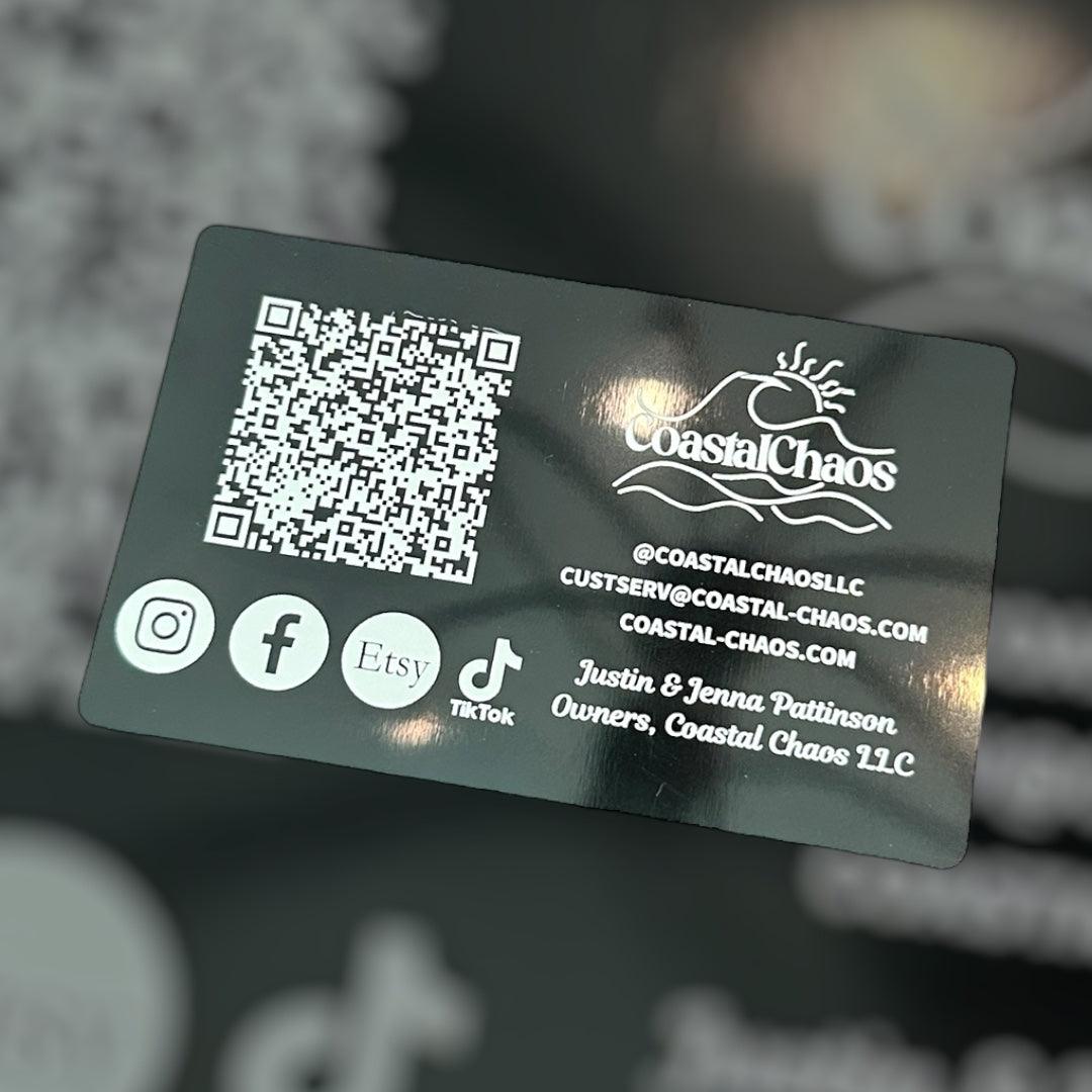 Custom Aluminum Business Cards | Personalized Metal Business Cards | Durable Professional Cards with Logo