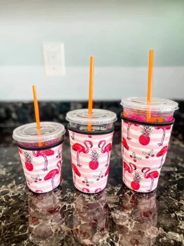 Cold coffee holder - flamingo - Coastal Chaos LLC