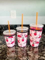 Cold coffee holder - flamingo - Coastal Chaos LLC