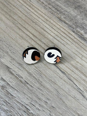 Christmas and leopard print acrylic dangle & stud Earrings, Christmas present, sexy, earrings, sassy, fun, womens gift - Coastal Chaos LLC